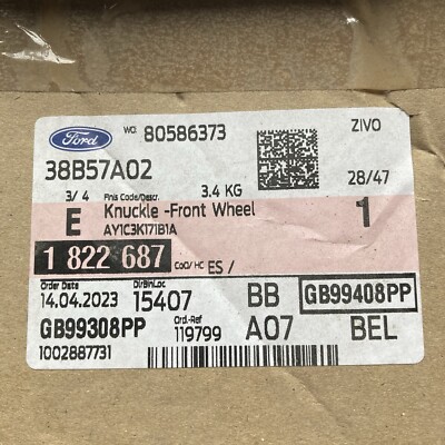 Genuine Ford Fiesta Front NEARSIDE Wheel Knuckle Spindle Mk7  