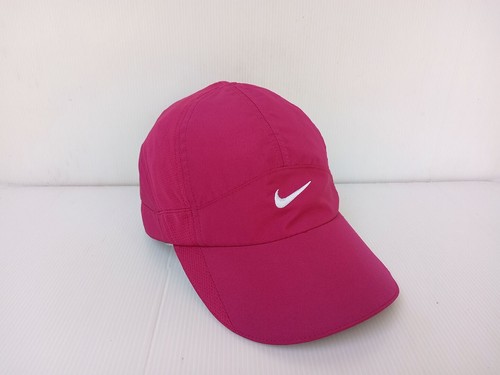 NIKE FEATHERLIGHT DRI-FIT Magenta Cap Hat Colorful Mesh White Swoosh - Picture 2 of 8