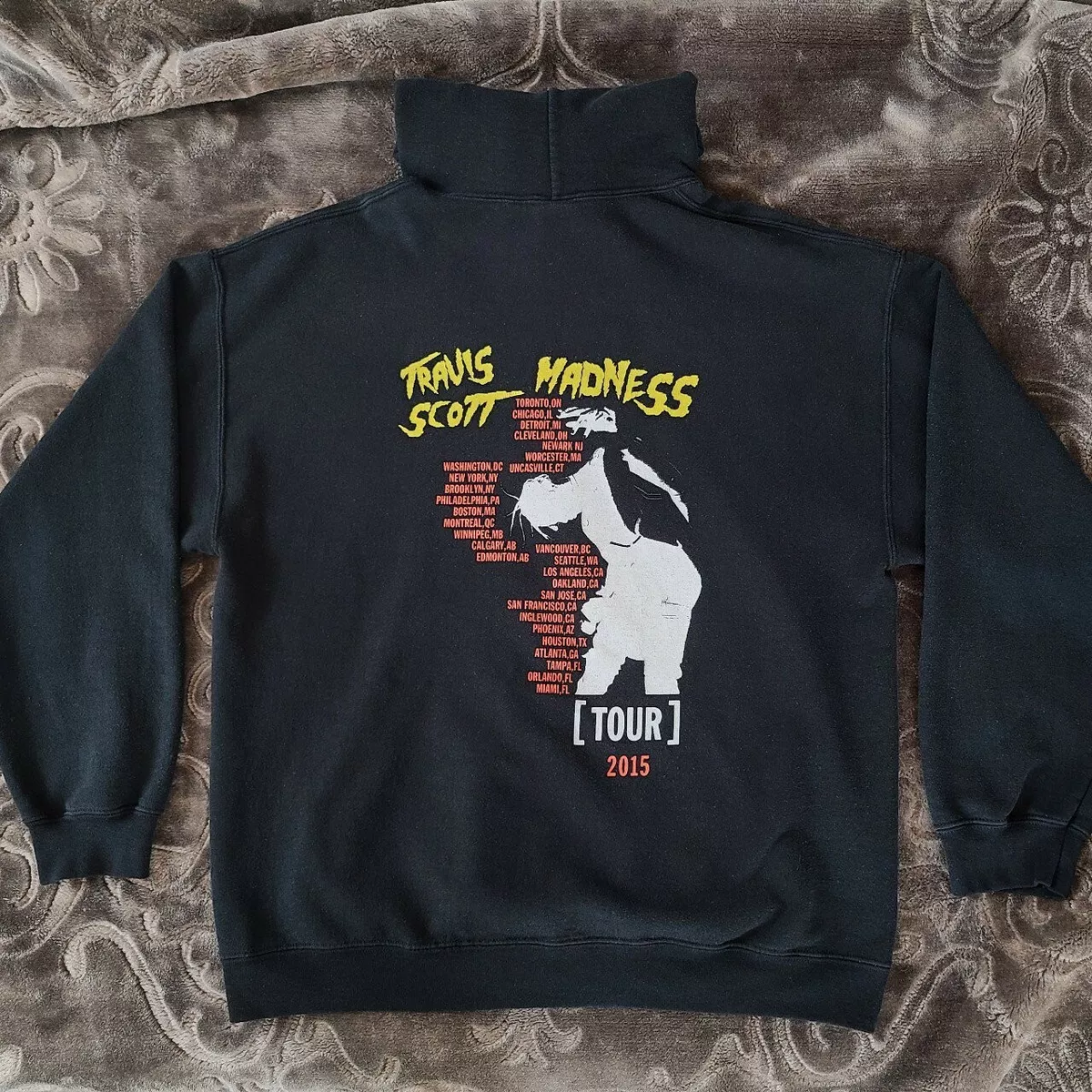 Travis Scott Rodeo Madness Tour Hoodie Black Size LARGE