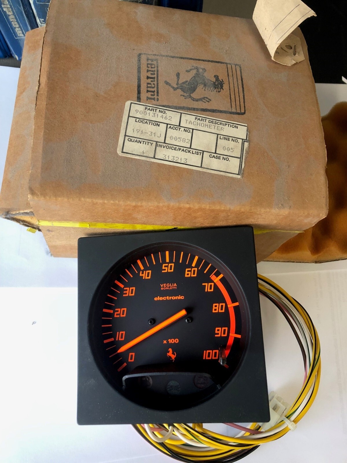 Ferrari Testarossa US Tachometer # 131462 Algar Ferrari On Sale!!!