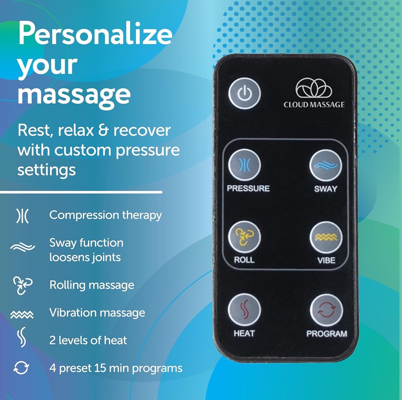 CLOUD MASSAGE Shiatsu Foot and Calf Massager with REMOTE and Heat