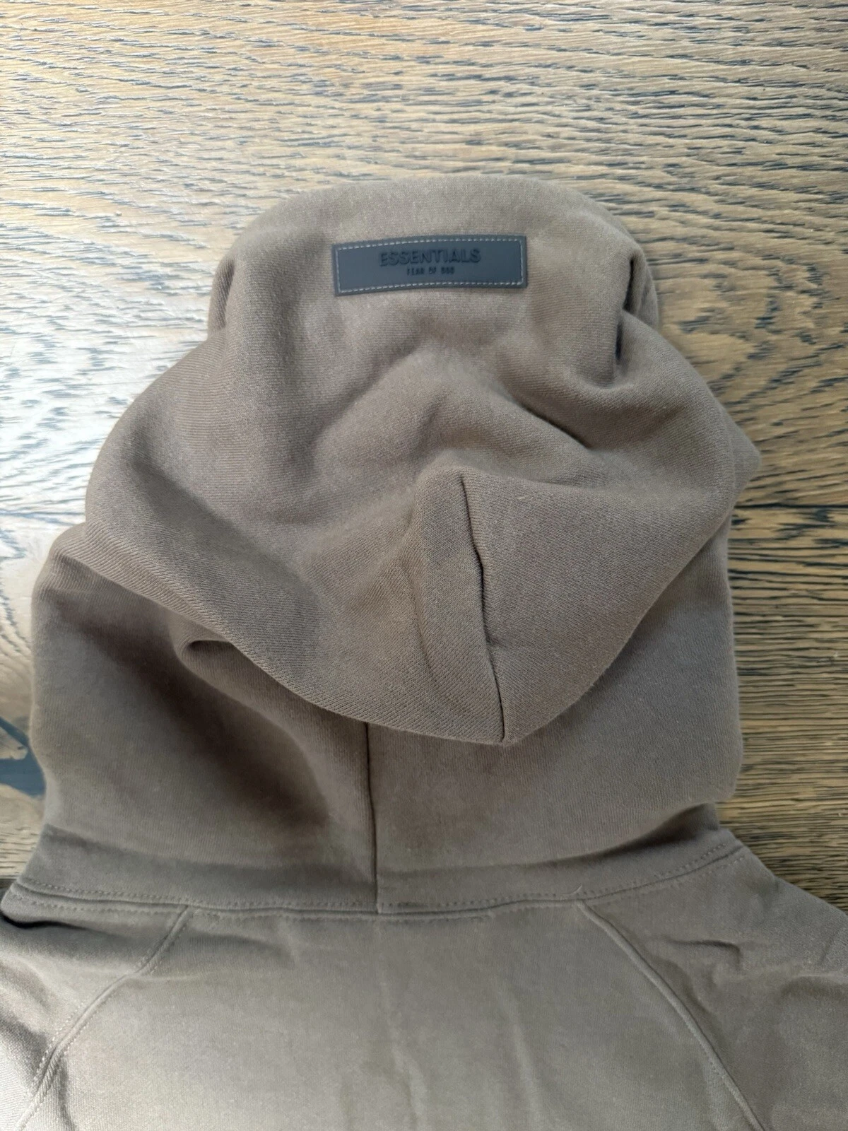 Felpa con cappuccio Essentials Fear of God pullover marrone taglia XS uomo oversize nuova con etichette