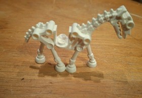 Lego White Skeleton Horse Minifigure Skeletal Animal Castle Fantasy Era