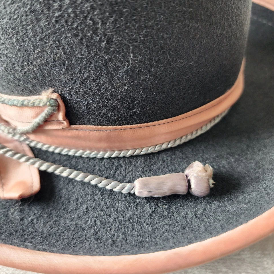 Vintage BORSALINO Hat Toddler 1-2 Yrs Child Wool Felt Tipo Huanuni Italian 18.5" Foto 4 de 4