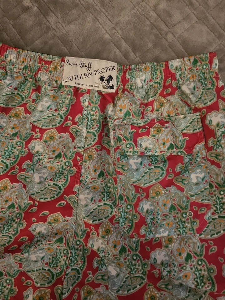 Southern Proper Swim Trunk Men Large Drawstring Stretch Elastic Waist - Image 4 of 4