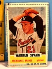 1961 Bazooka Baseball Warren Spahn #29