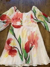 Alice + Olivia 100% Silk Floral Dress Women’s Small 