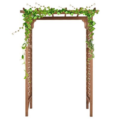 152*60*215cm Beautiful And Practical Flat-Topped Wooden Arch Garden Arch 