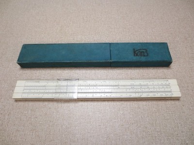 Vintage Russian USSR Logarithmic Wood Slide Ruler 1974 With Case ICU2-50