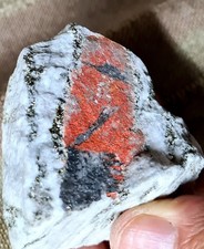Realgar Lengenbach Binntal Schweiz Mineralien Gesteine