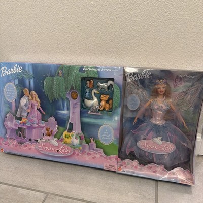 RARE Barbie Swan Lake Odette & Enchanted Forest Gift Set NRFB Sealed