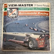 View-Master Automobile Racing Phoenix 200 Indianapolis Car- 3 reel packet B 948