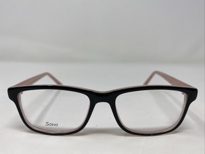 VE Soho SOHO 1028 Black/Pink 48-16-130 Plastic Full Rim Eyeglasses Frame 1177