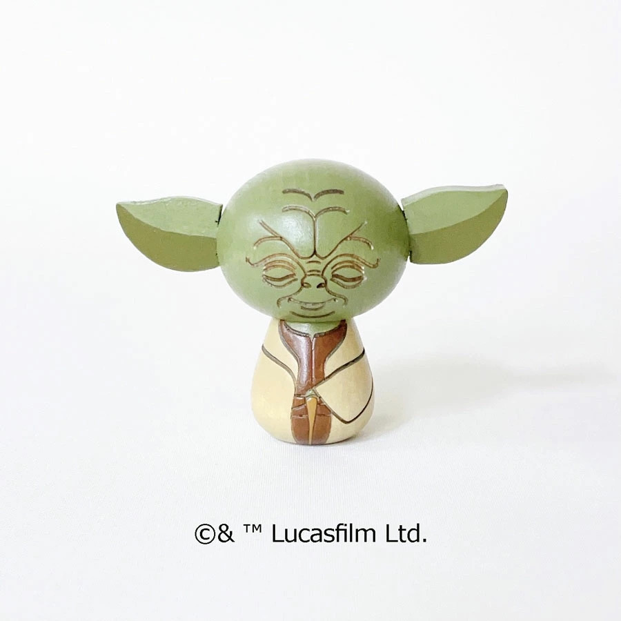Yoda Star Wars Japanese Kokeshi Doll Handmade Wood Figure Jedi Usaburo no Mago