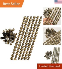 Versatile 10m Iron Tack Strips with 9.5mm Brass Nailheads for Home Decor