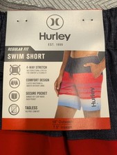 Hurley shorts Regular Fit Stretch Swim Trunk Shorts 7.5" Inseam Medium
