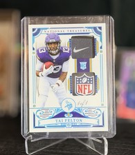 Panini 2025 National Treasures Tai Felton Rookie Dual Materials 1/1 #45 Vikings