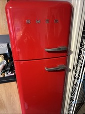 Smeg FAB30LRD5UK Freestanding Fridge Freezer 50s Style Left Hand Hinge, Red