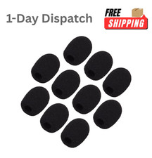 Sunmns 10 Pack Mini Lapel Headset Microphone Windscreen Foam Cover Black