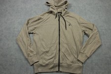 Billabong Hoodie Sweatshirt Mens Large Beige Full Zip Fleece Kangaroo Pocket