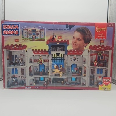 Vintage Mega Bloks Legend Lion's Kingdom Set #9601 Box Instructions Parts Castle
