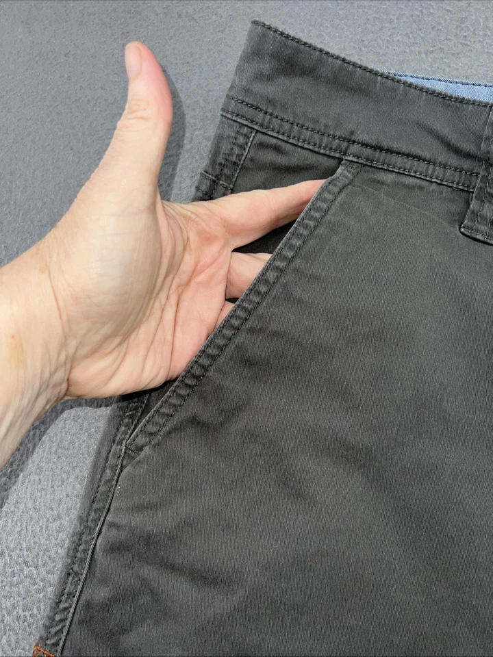 Pantalones chinos Mission Ridge para hombre talla 36x30 gris sapo caliente algodón elástico Foto 2 de 4