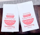 Kitchen Towels Gooseberry Tea Towels Pyrex Size 28x28 Ink on 100% Cotton New