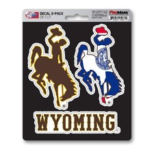 Fanmats NCAA Wyoming Cowboys Team Decal, 3-Pa...