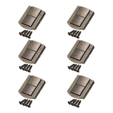6pcs Toggle Catch Lock 1.2" x 1" Hasp Lock Latch Mini Hasp Clasp Bronze