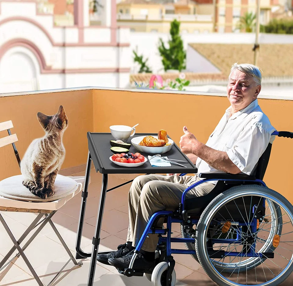 Mesa Auxiliar Ajustable Plegable TV Bandeja Cama Sofa 6 Alturas 3 Inclinaciones - Image 2 of 4