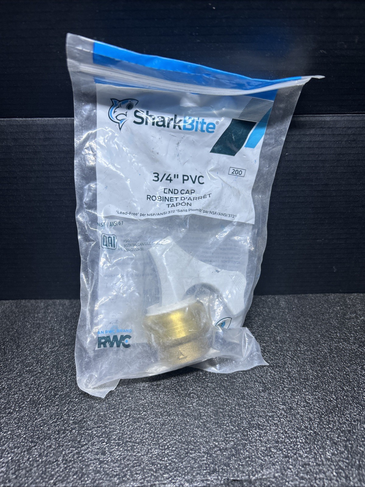SHARKBITE UIP518A 3/4 IN. PUSH-TO-CONNECT PVC IPS BRASS END STOP FITTING