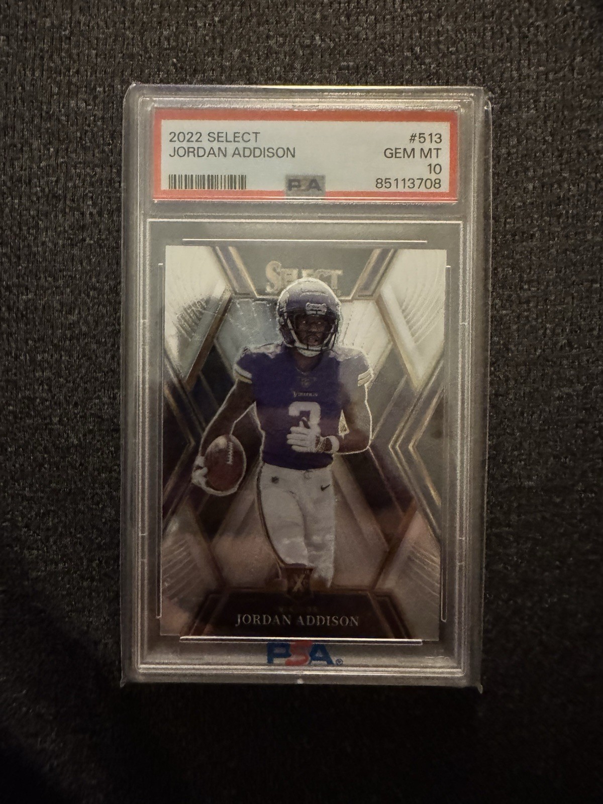 2022 Panini Select - 2023 XRC Jordan Addison #513 Silver Prizm (RC)