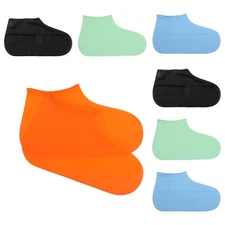 4 Pairs Boot Covers Reusable Shoe Booties Shoes Waterproof Rain Overshoes