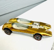 Hot Wheels Redline 1968 Splittin Image - Gold w White Interior Original 60s Car