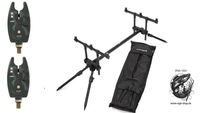 Ngt Rod Pod Quickfish Mk 2 -1 FüR 3 Ruten + Tasche +2 Bissanzeiger VC2