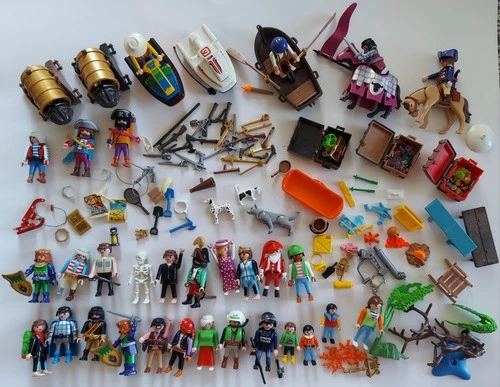 Vintage Playmobil Lot - Pirates, Jet Ski, Misc