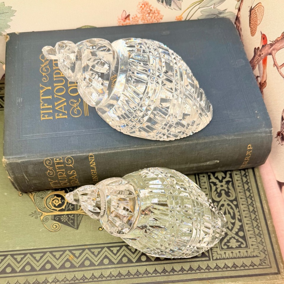 Pair of Waterford Crystal Conch Shell Paperweights 5.5 Inch | eBay UK