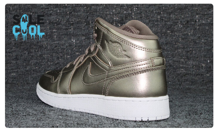 Nike Air Jordan 1 AJ1 Mid GS Sepia Stone Noble Gold Shoes AV5174