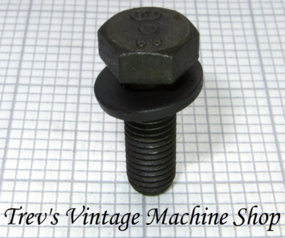 M7 Sechskantschrauben mit unverlierbaren Unterlegscheiben, schwarzer Stahl, 20 mm lang, Stck 4-20