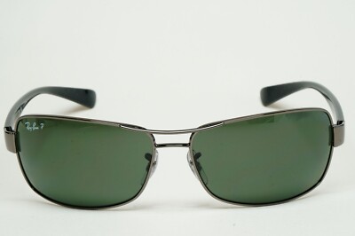 Ray-Ban Sunglasses Polarized Dark Green Gunmetal Wrap Navigator RB