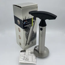 Vacu Vin Pineapple Slicer Corer Stainless Steel Fruit Tool with Box Instructions