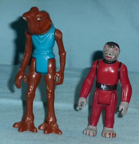 vintage STAR WARS FIGURE LOT #599 Hammerhead + Snaggletooth cantina aliens