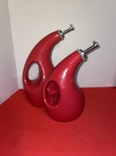 Rachael Ray Serveware EVOO & Vinegar Stoneware Bottle Set Red 53253