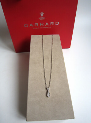 House of Garrard Albemarle diamond and white gold necklace pendant.Mint.  
