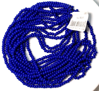 Czech Seed Beads - 12 strings of Opaque Royal Blue 6/0 Glass Seed Beads.  NWT