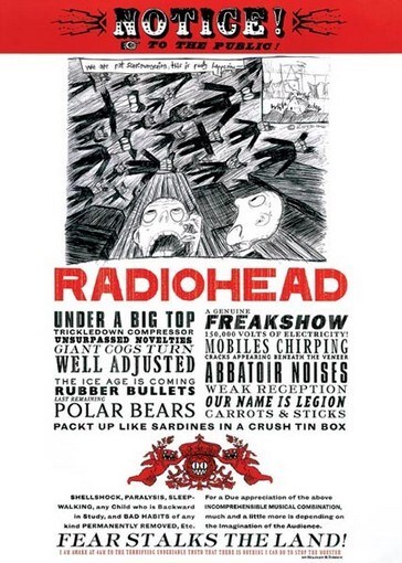 90s デッドストックRADIO HEAD 大判ポスター RADIOHEAD POSTER - FEAR STALKS THE LAND - NEW 24X36 | eBay