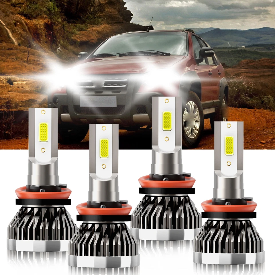 Kit de 4 bombillas de haz alto/bajo de faros LED H11 H11 para Fiat Palio 2017-2017 Foto 2 de 4