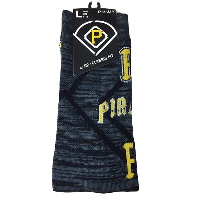 Pittsburgh Pirates Baseball PKWY Men's novelty crew socks size 6-12 New AR266