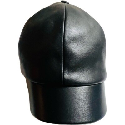 MARZI FIRENZE Leather Satin Lined Cap in Black O/S | eBay display picture 2