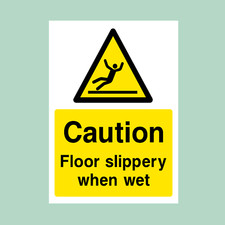 Caution Floor Slippery When Wet Sign/Sticker - All Sizes (HS7)